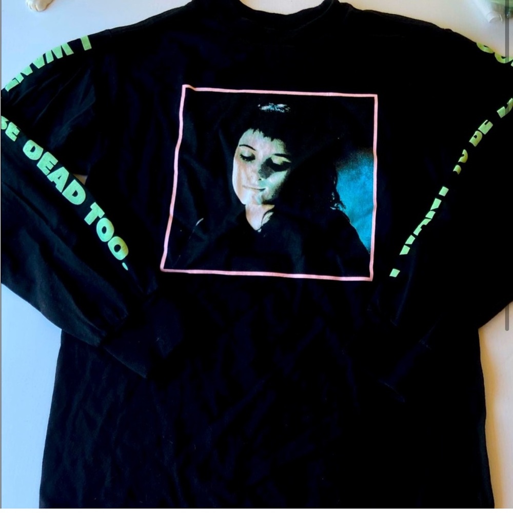 Black and neon Beetlejuice long sleeve shirt